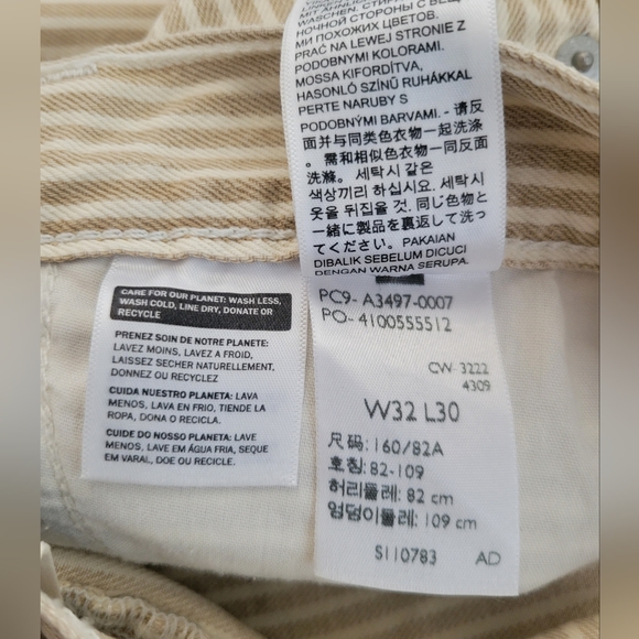 Levi's Premium DAD UTILITY PANTS Jeans Striped/ Size 32x30 - Picture 12 of 15